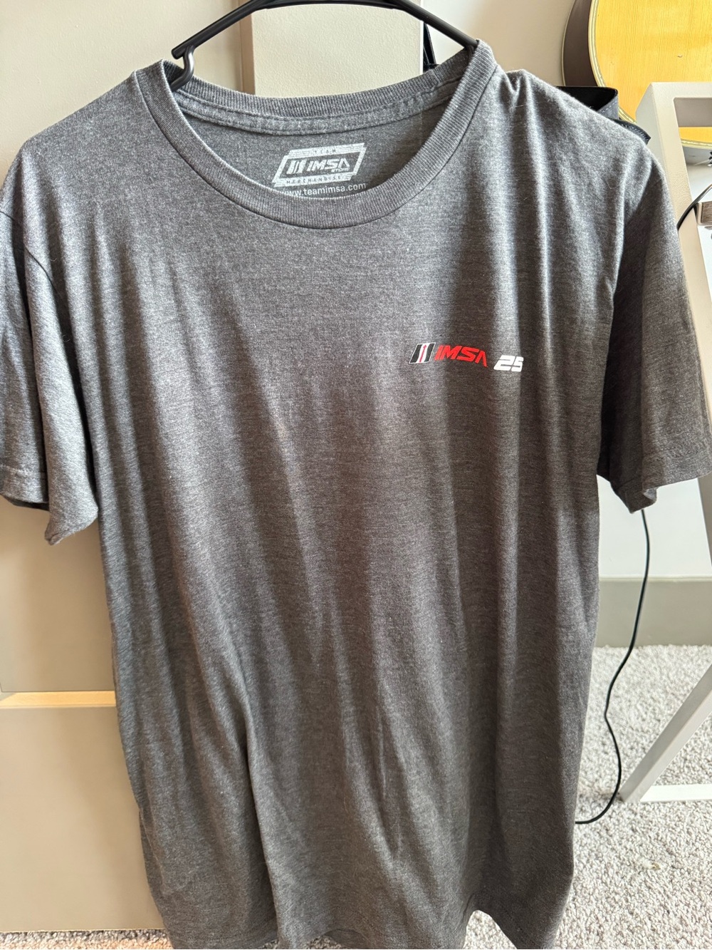 Men's Heather Gray Short Sleeve IMSA Logo T-Shirt
